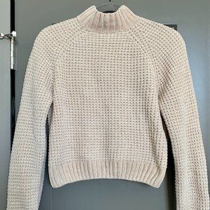 HM Divided Cream Cropped Sweater - XS